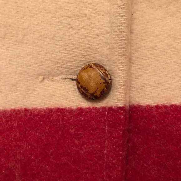 RARE Vintage Woolrich Hudson's Bay Company Striped Wool Coat - Picture 6 of 7